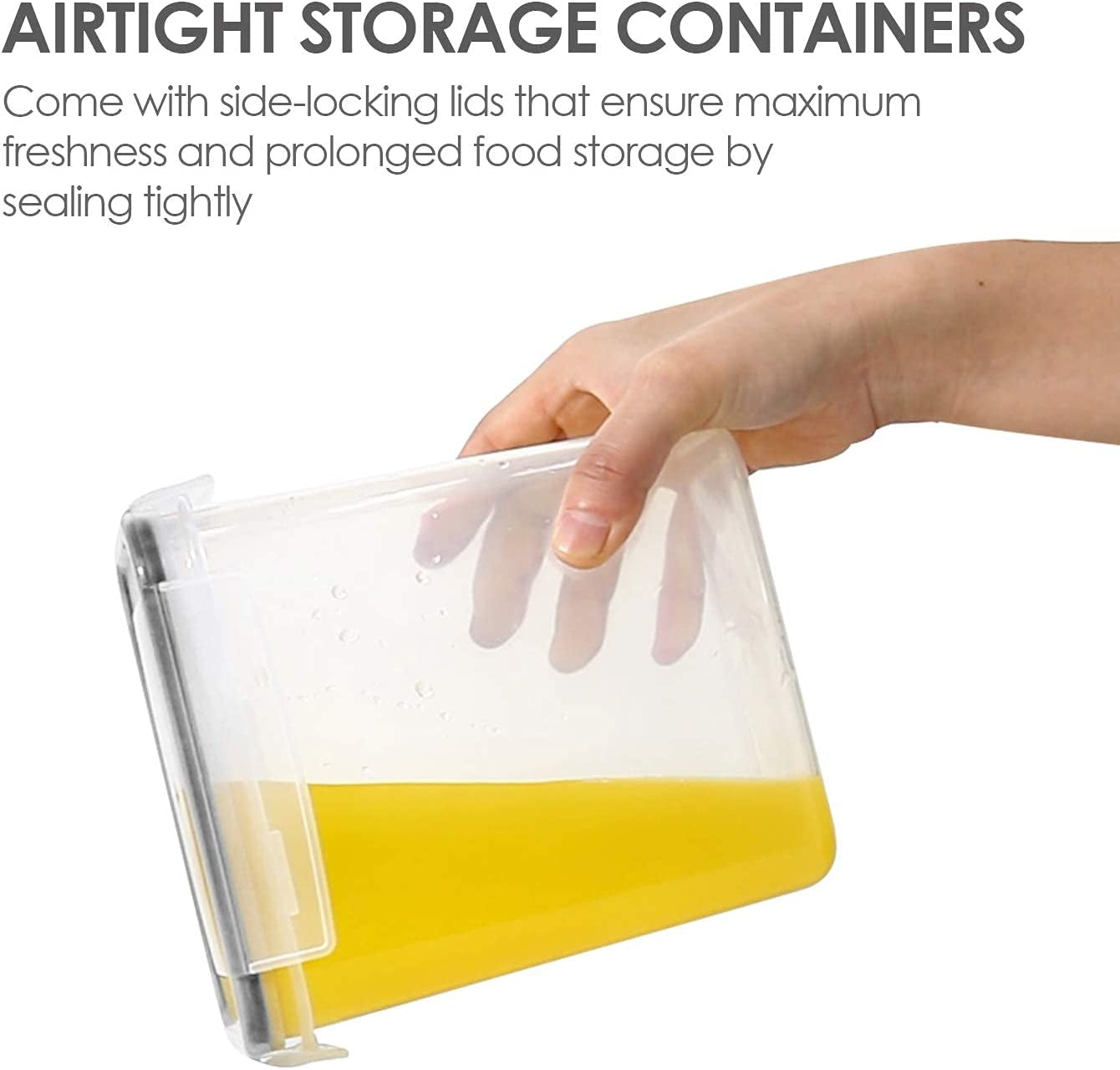 Airtight Food Storage Containers with Lids, 24 Pcs Plastic Kitchen and Pantry Organization Canisters for Cereal, Dry Food, Flour and Sugar, BPA Free, Includes 24 Labels,Black